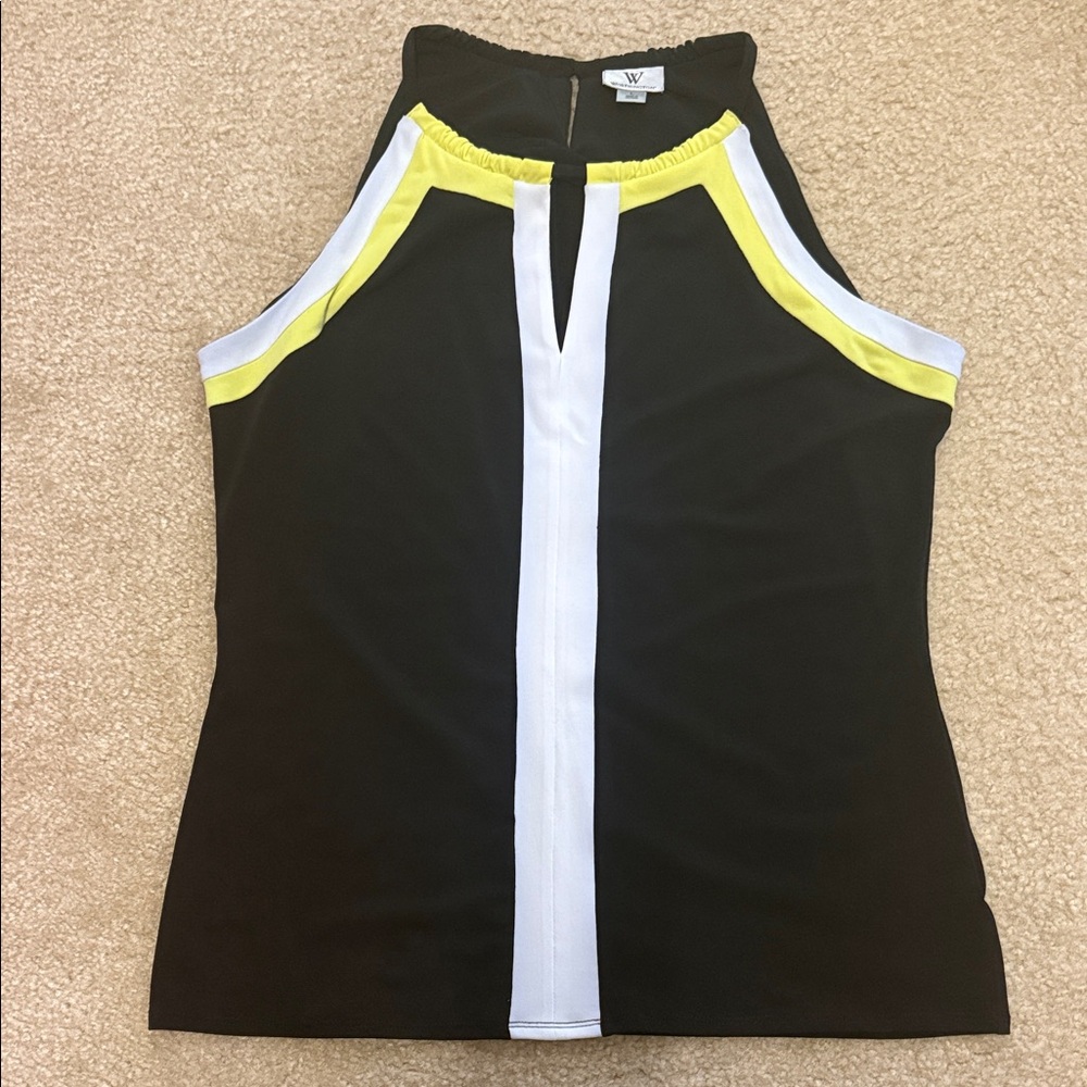Worthington Black and Yellow Tank Top